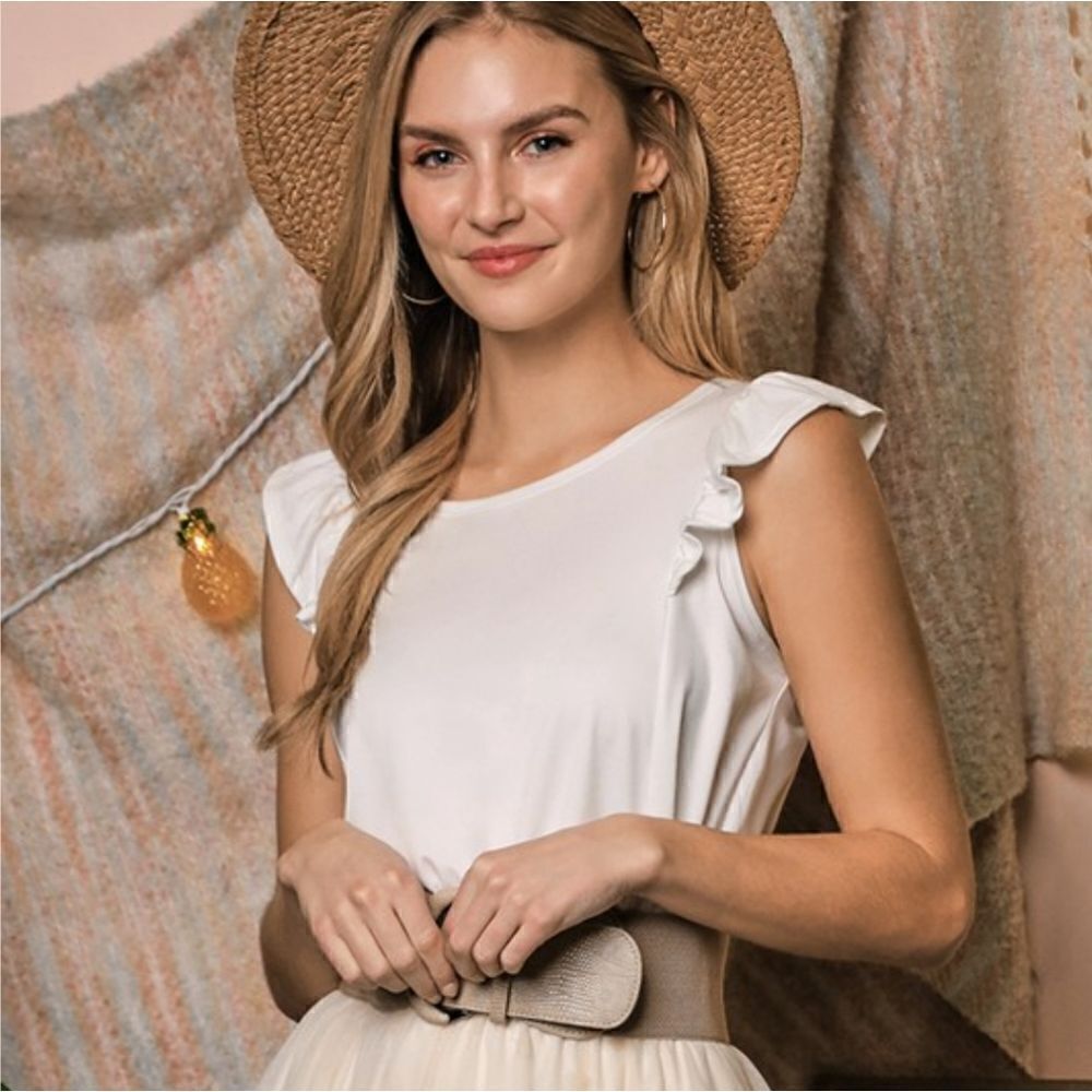 Ruffled tank top - Picture 4 of 6